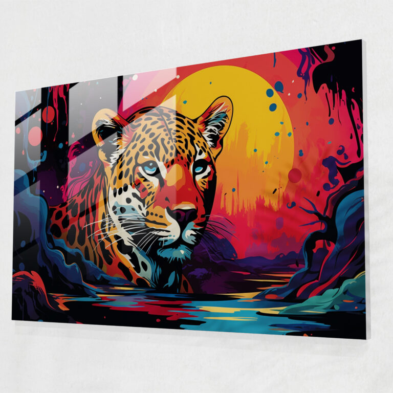 Pop Art Jupiter Glass Print - Earth, Modern Art, Jupiter, Home Decoration