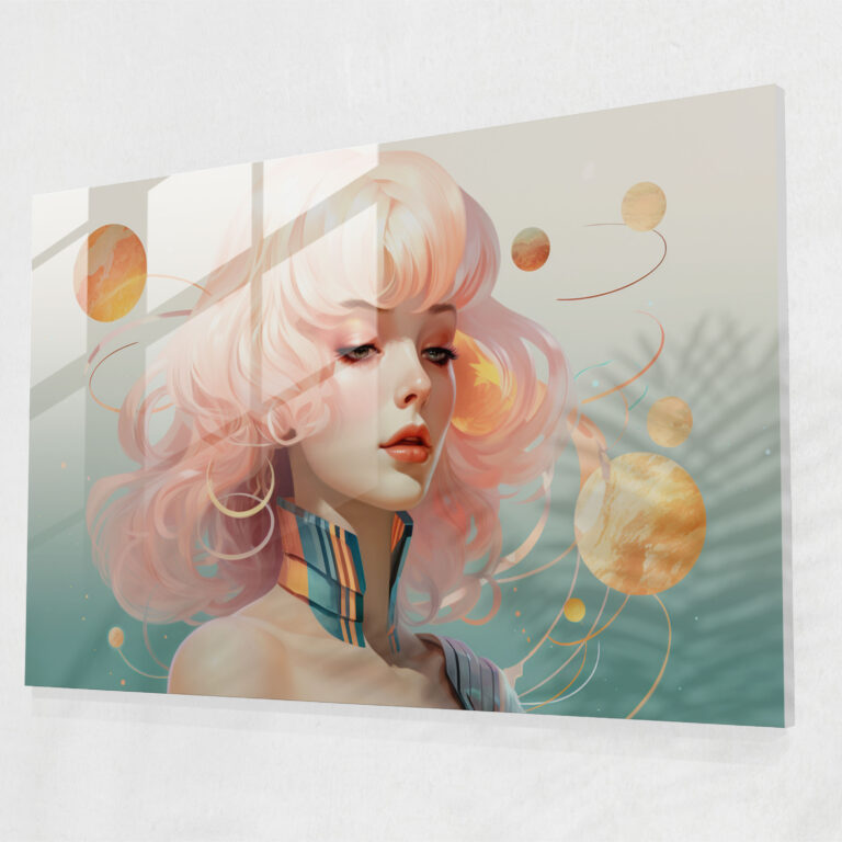 Retro Glass Wall Art Of Jupiter - Earth, Glass Print, Retro, Modern Art