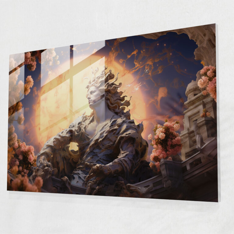 Nature-Inspired Glass Print Of Jupiter - Earth, Celestial Flowers, Glass Wall Art, Glass Art