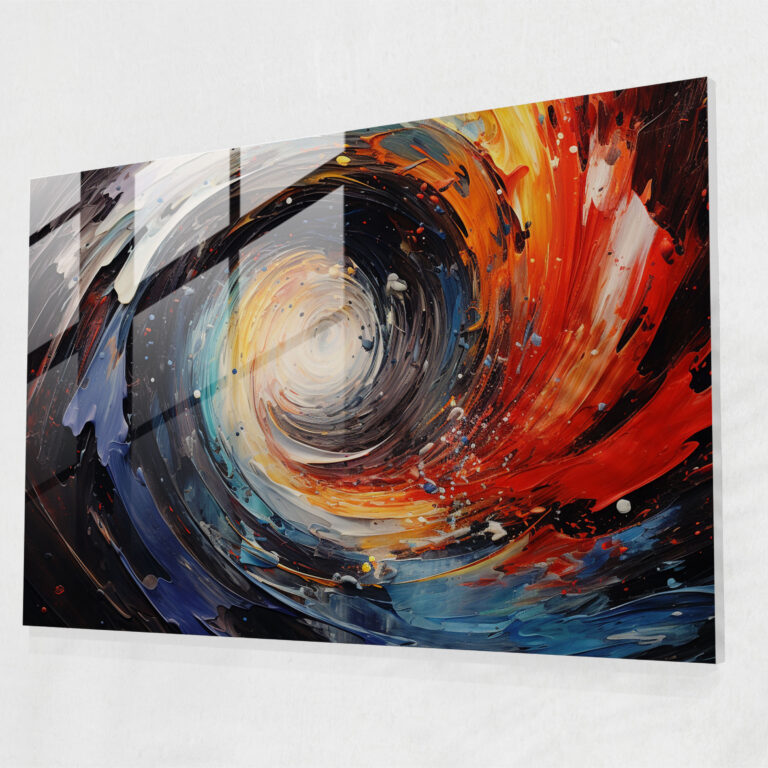 Black Hole Glass Print - Earth, Colorful, Wall Decoration, Glass Wall Art