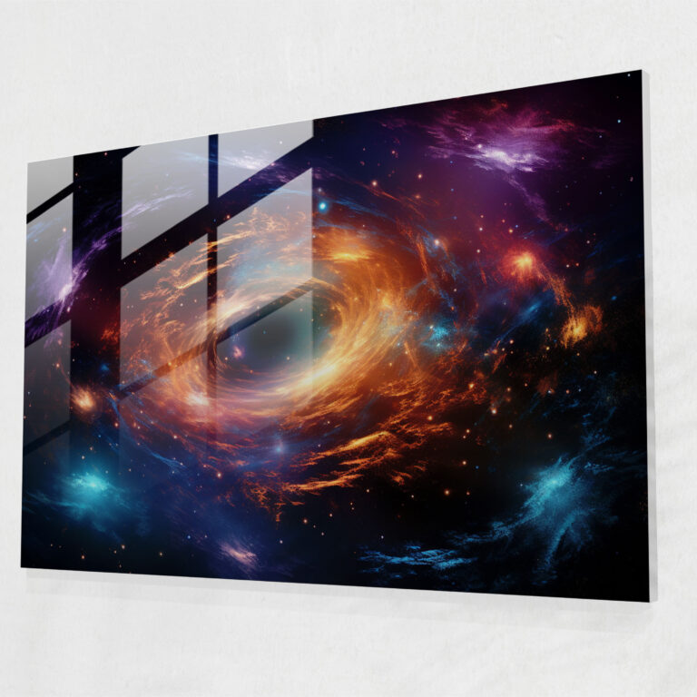 Cosmic Black Hole Glass Wall Art - Earth, Glass Print, Glass Wall Art, Nebulas