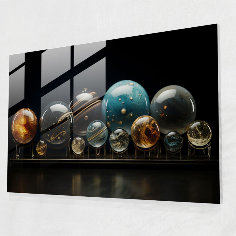 Celestial Glass Wall Art - Earth, Glass Sculptures, Planets, Celestial