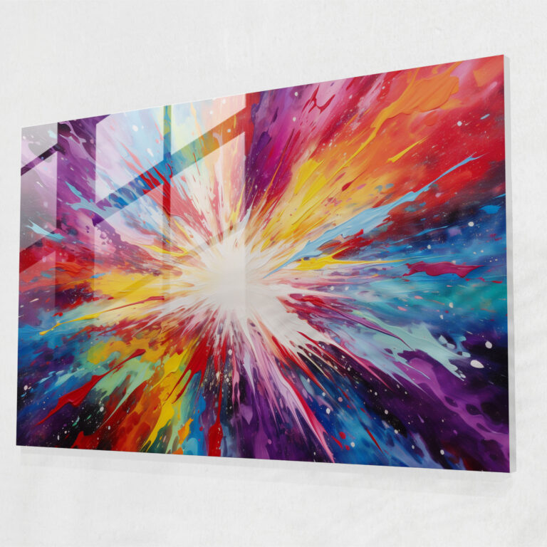 Jupiter Explosion Glass Print - Earth, Glass Print, Glass Art, Vibrant Colors