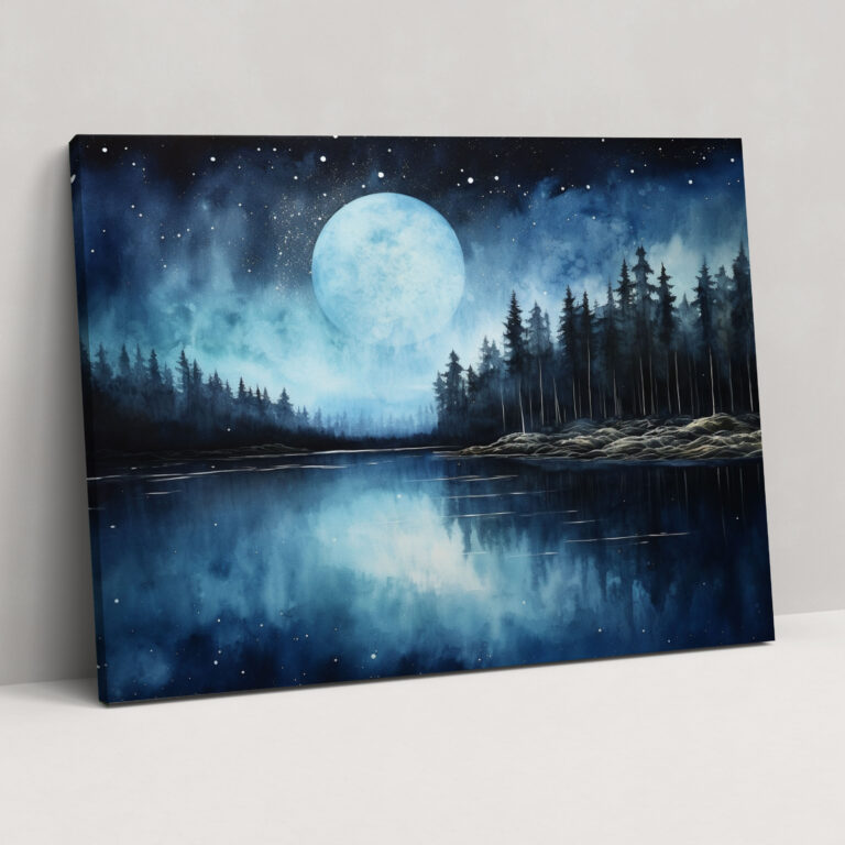 Moonlit Serenity Canvas Print - Earth, Canvas Print, Canvas, Serene