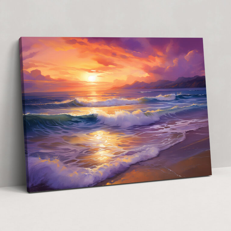 Majestic Sunset Canvas Print - Earth, Home Decoration, Canvas Wall Art, Hues Of Orange