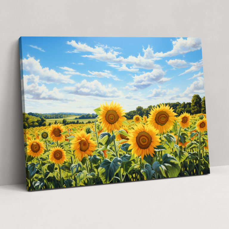 Sunflower Field Canvas Print - Earth, Canvas Wall Art, Canvas Print, Canvas
