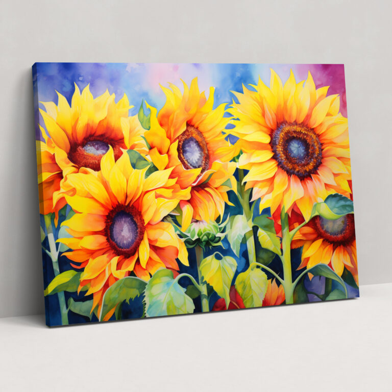 Sunflowers Canvas Print - Earth, Radiating Warmth And Happiness, Home Decoration, Sunflowers In Field