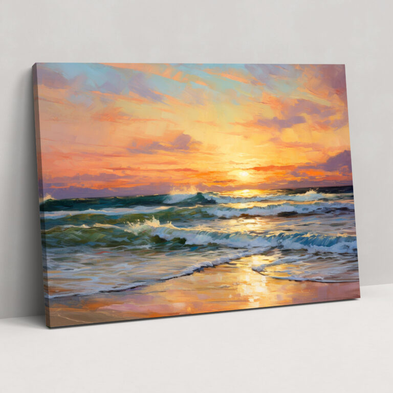 Tranquil Sunset Wall Art - Earth, Canvas, Canvas Print, Colorful Sunset