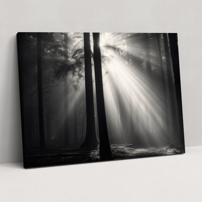 Forest Sunray Wall Art - Earth, Canvas, Canvas Print, Home Decoration