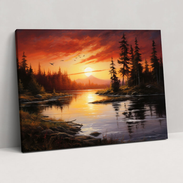 Serene Sunrise Canvas Print - Earth, Serene Sunrise, Wall Art, Wall Decoration