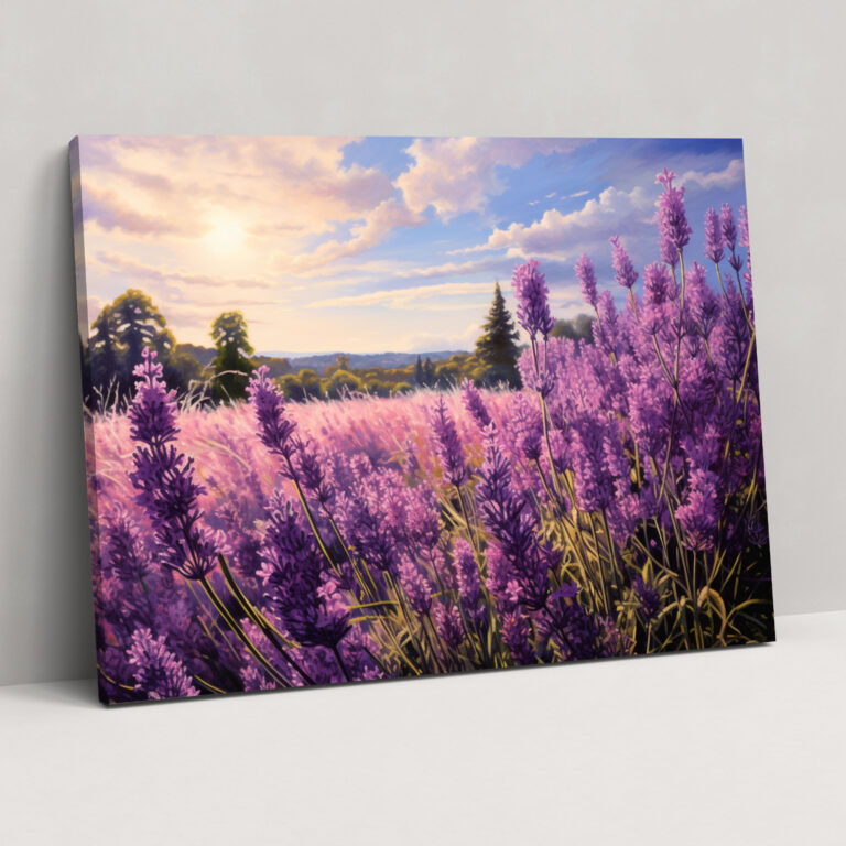 Lavender Field Canvas Print - Earth, Lavender Field, Home Decoration, Canvas Wall Art
