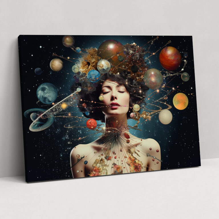 Celestial Galaxy Collage Print - Earth, Vastness Of The Universe, Galaxy, Home Decoration