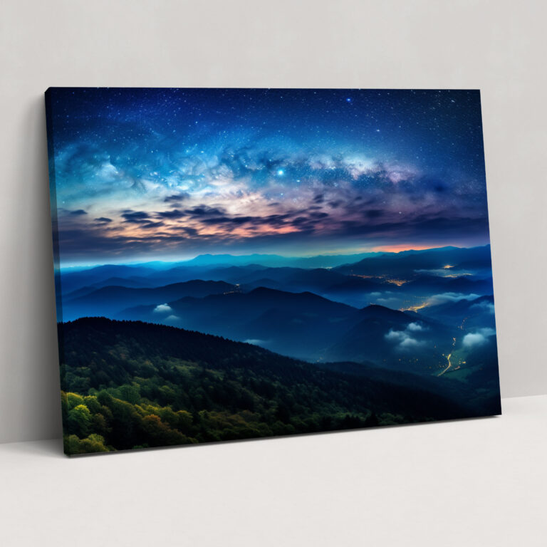 Galaxy Milky Way Wall Art - Earth, Wall Art, Mountaintop, Home Decoration