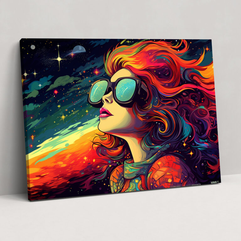 Retro Galaxy Wall Art - Earth, Wall Decoration, Galaxy, Canvas