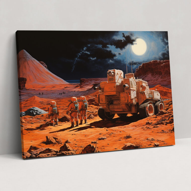 Mars Collage Wall Art - Earth, Mars, Canvas, Canvas Wall Art