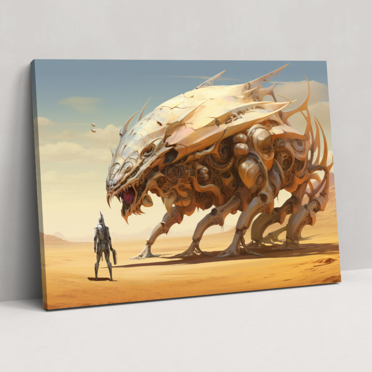 Fantasy Mars Canvas Print - Earth, Wall Art, Mythical Creatures, Canvas Print