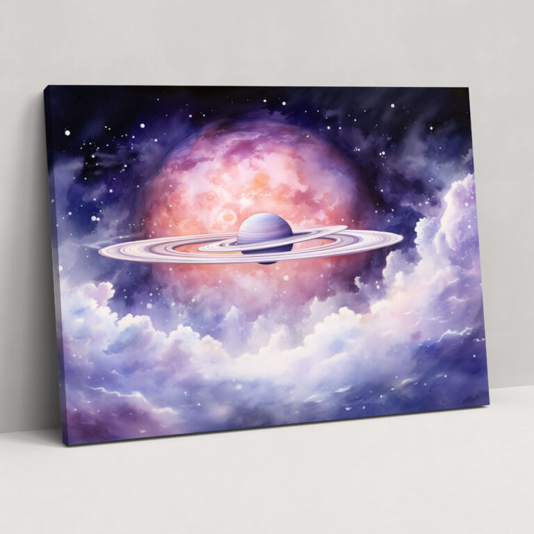Dreamy Saturn Canvas Print - Earth, Home Decoration, Canvas, Canvas Print