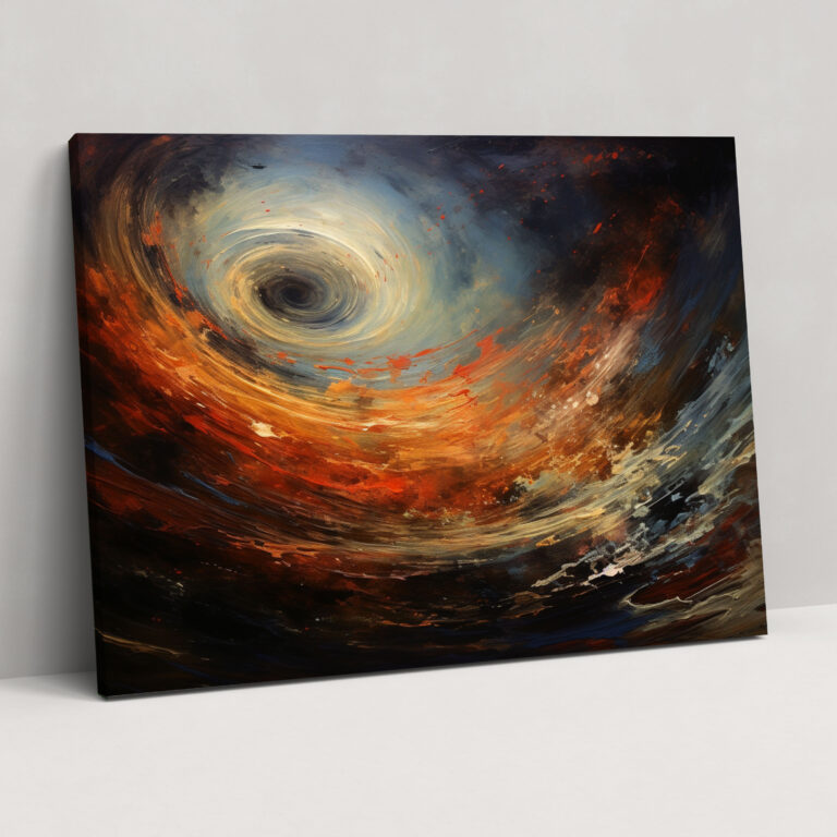 Enchanting Saturn Canvas Print - Earth, Enchanting Atmosphere, Swirling Strokes, Canvas Wall Art