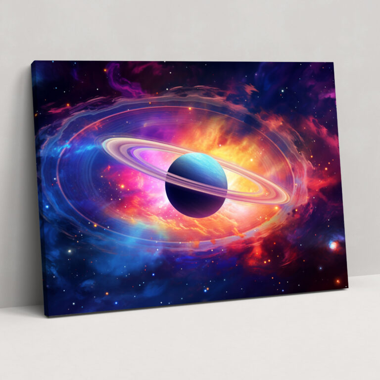 Nebula Saturn Canvas Print - Earth, Canvas Print, Canvas Wall Art, Saturn