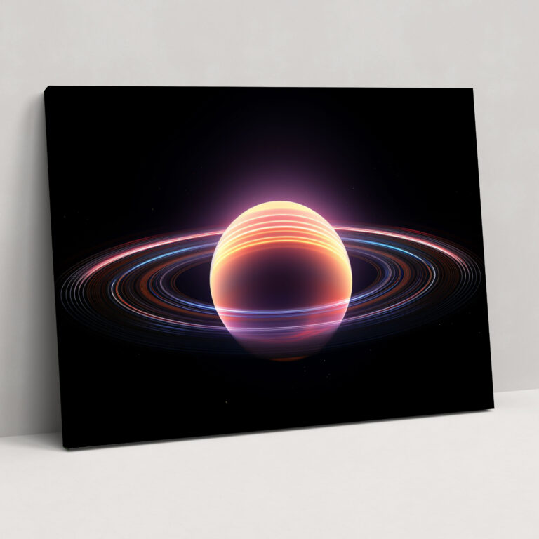 Saturn Wall Art - Earth, Wall Decoration, Canvas Wall Art, Art Lovers