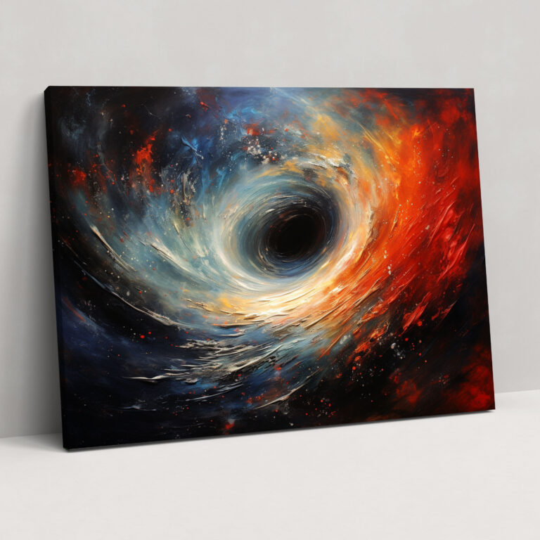 Mesmerizing Black Hole Canvas Print - Earth, Abstract Painting, Canvas Wall Art, Canvas