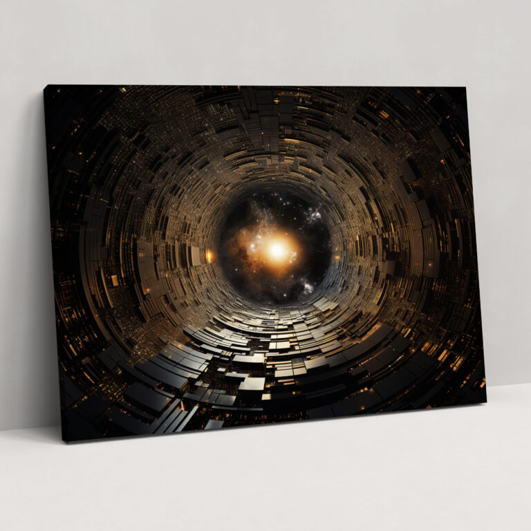 Sci-Art Fusion Canvas Print - Earth, Digital Collage, Science, Convergence