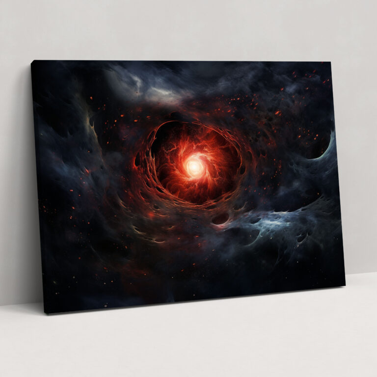Cosmic Black Hole Canvas Print - Earth, Cosmic Spectacle, Black Hole, Canvas Print