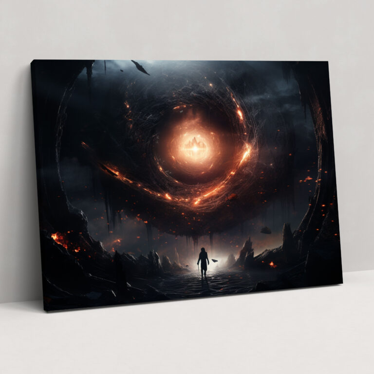 Transcending Black Hole Canvas Print - Earth, Canvas Print, Wall Decoration, Black Hole