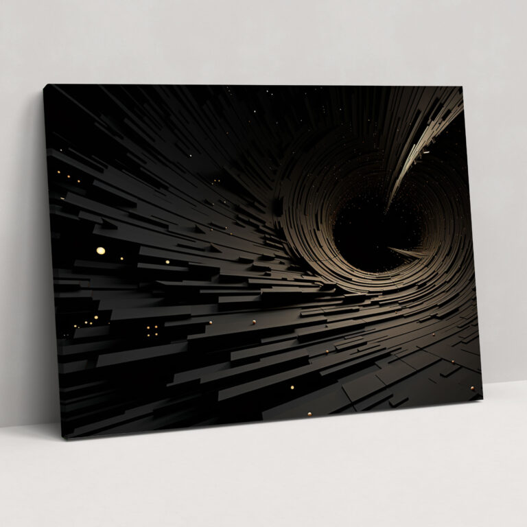 Infinite Depth Black Hole Wall Art - Earth, Canvas, Wall Decoration, Home Decoration
