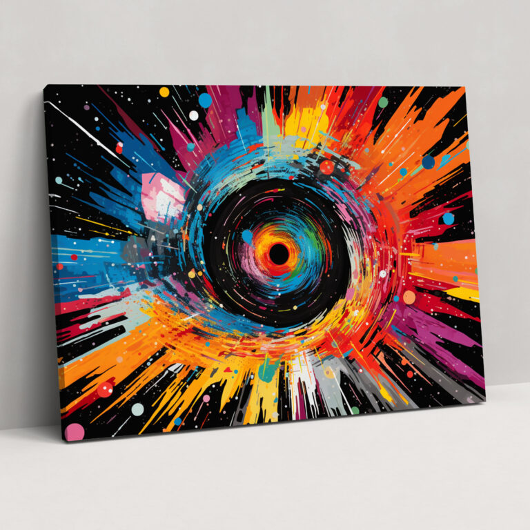 Energy Explosion Black Hole Canvas Print - Earth, Wall Art, Wall Decoration, Energy And Chaos Within