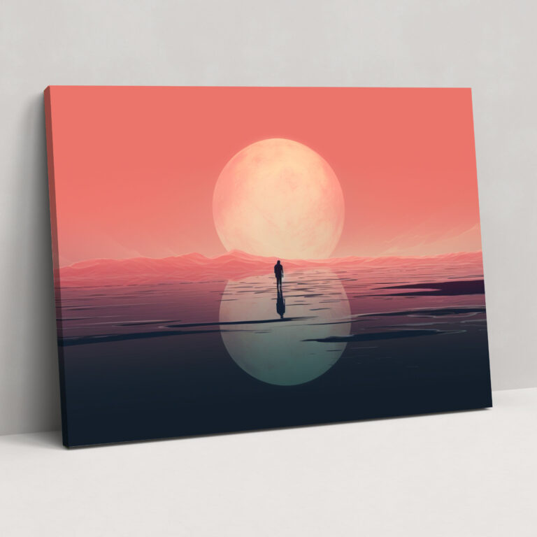 Minimalist Planets Canvas Print - Earth, Wall Decoration, Wall Art, Canvas