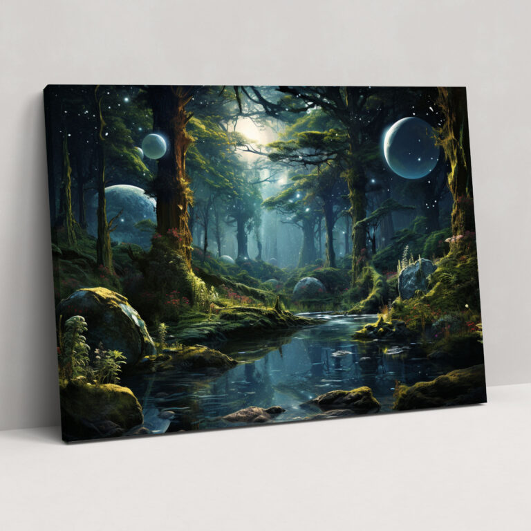 Nature Planets Canvas Print - Earth, Cosmic Intrigue, Canvas Print, Canvas