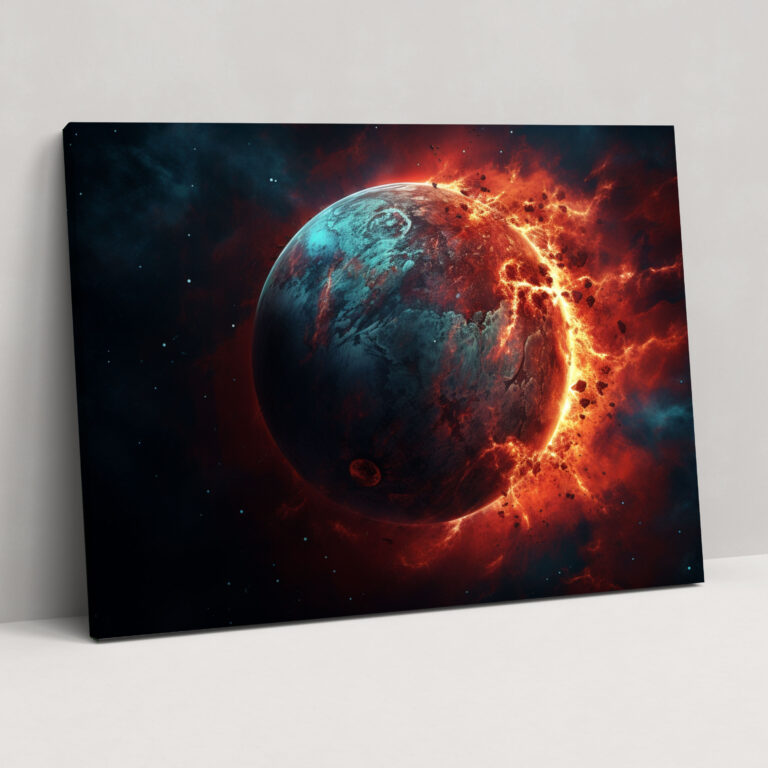 Realistic Planets Canvas Print - Earth, Planets, Canvas Print, Home Decoration