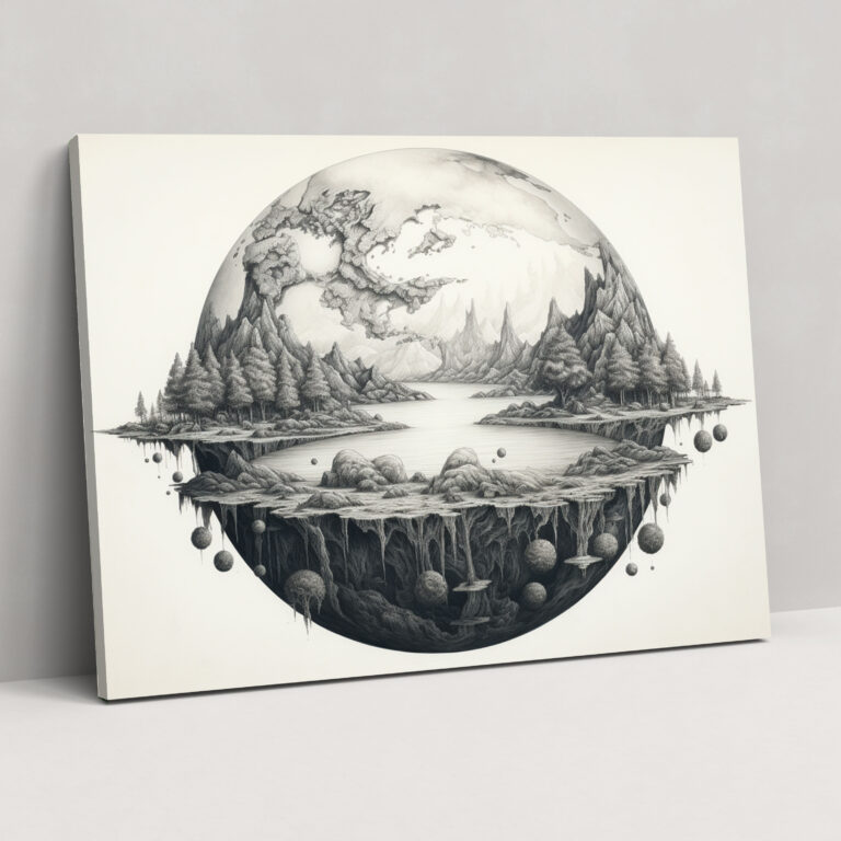 Earth Hand-Drawn Wall Art - Earth, Earth, Home Decoration, Wall Art