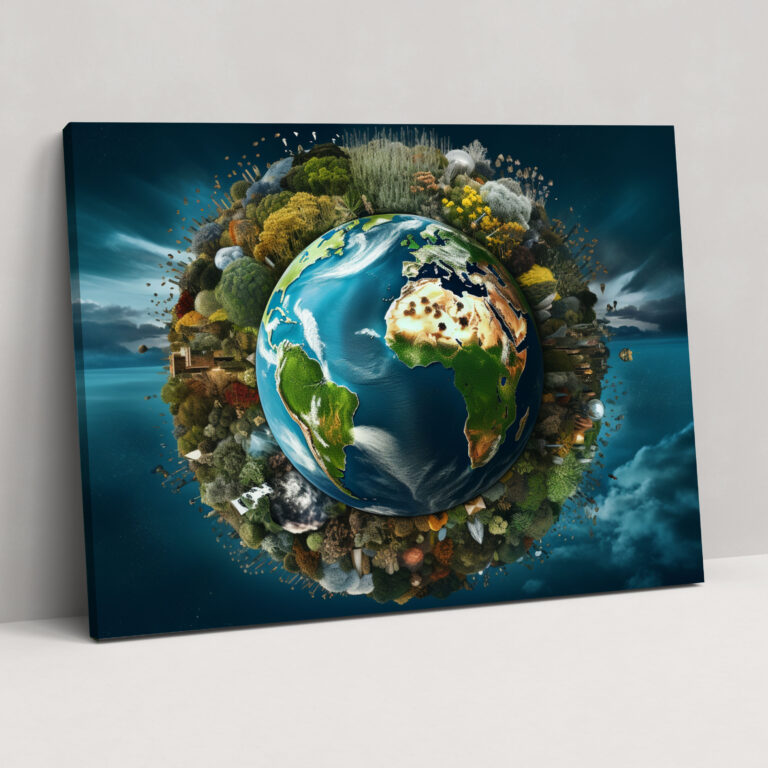 Earth Satellite Images Wall Art - Earth, Earth, Canvas Print, Canvas