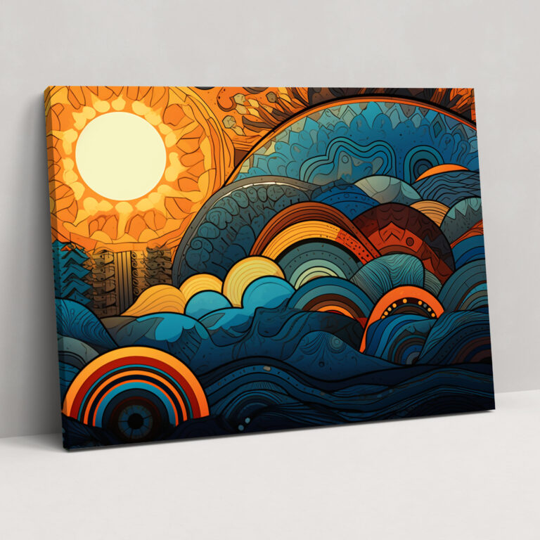 Earth Geometric Pattern Wall Art - Earth, Canvas Print, Wall Decoration, Wall Art