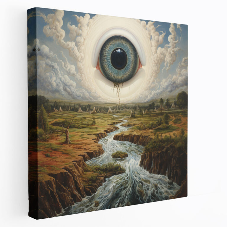 Impressionist Evil Eye Bead Canvas Print - Evil Eye Bead, Canvas Print, Evil Eye Bead, Impressionist Painting