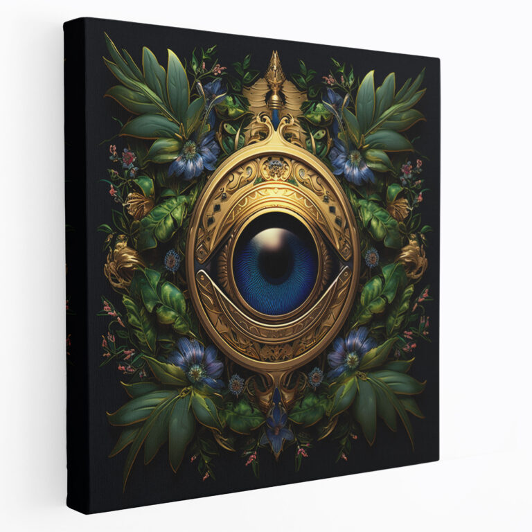 Evil Eye Bead Canvas Print - Evil Eye Bead, Wall Decoration, Wall Art, Canvas Wall Art