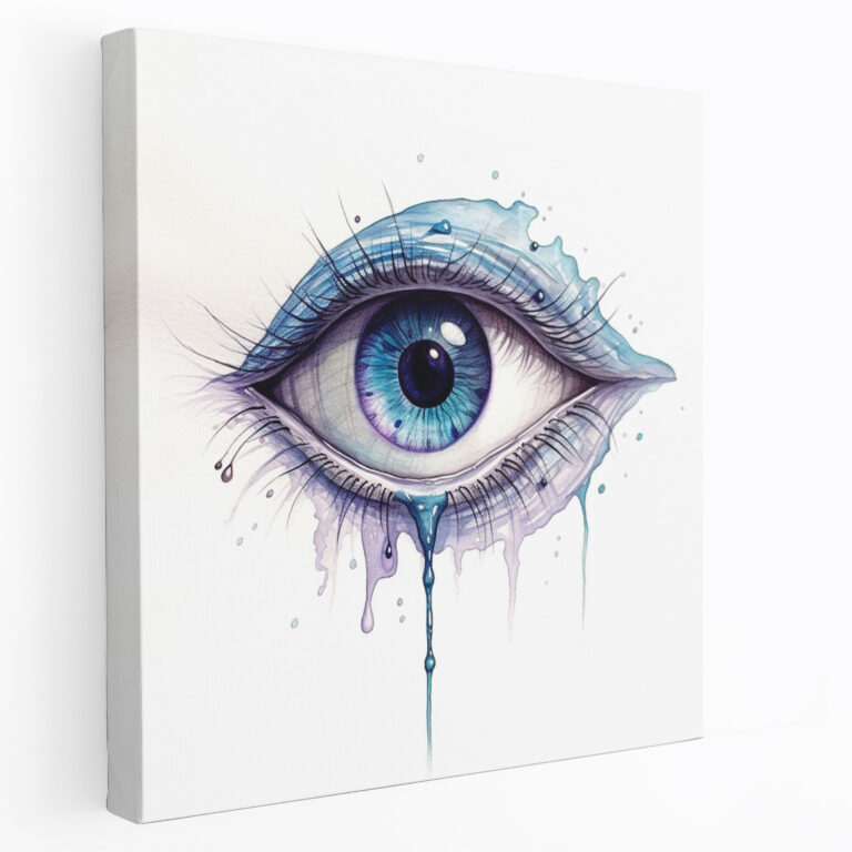 Evil Eye Bead Canvas Print - Evil Eye Bead, Wall Decoration, Wall Art, Canvas Wall Art