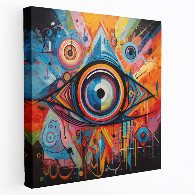 Evil Eye Bead Canvas Print - Evil Eye Bead, Evil Eye Bead, Wall Decoration, Canvas