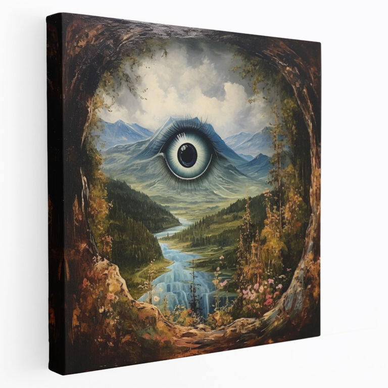 Impressionist Evil Eye Bead Canvas Print - Evil Eye Bead, Home Decoration, Evil Eye Bead, Canvas