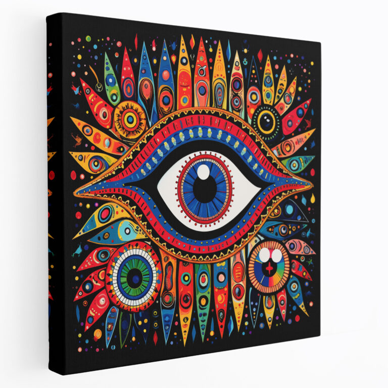 Pop Art Evil Eye Bead Canvas Print - Evil Eye Bead, Evil Eye Bead, Wall Art, Canvas Print