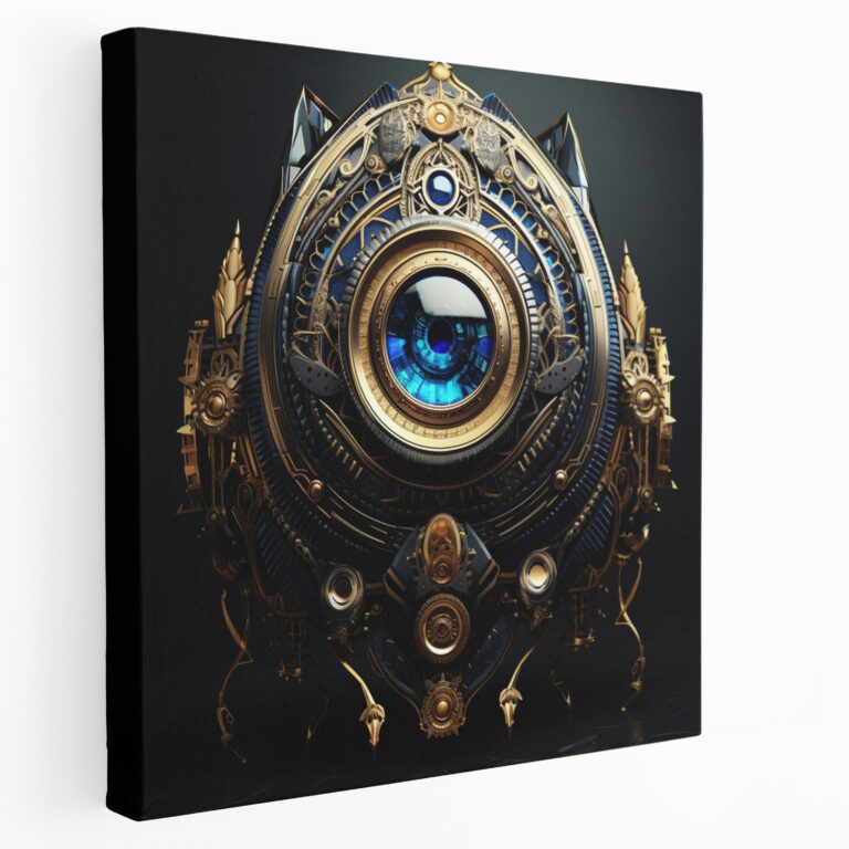 Futuristic Evil Eye Bead Canvas Print - Evil Eye Bead, Canvas Print, Canvas, Home Decoration