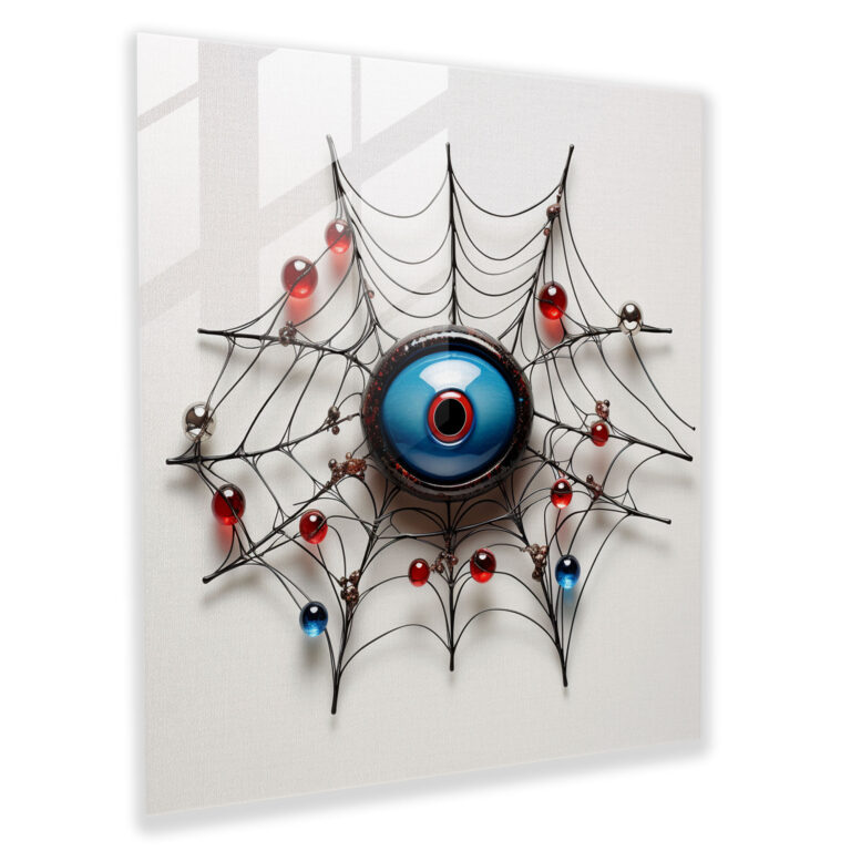 Alluring Evil Eye Bead Glass Print - Evil Eye Bead, Home Decoration, Wall Decoration, Abstract