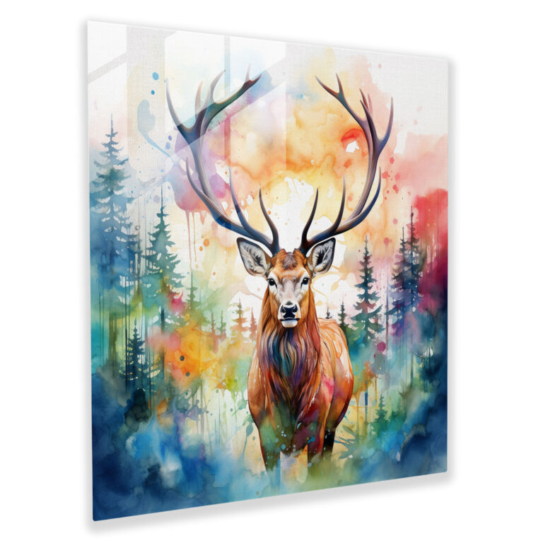 Dreamscape Elk Glass Print - Elk, Glass Print, Glass Wall Art, Glass Art