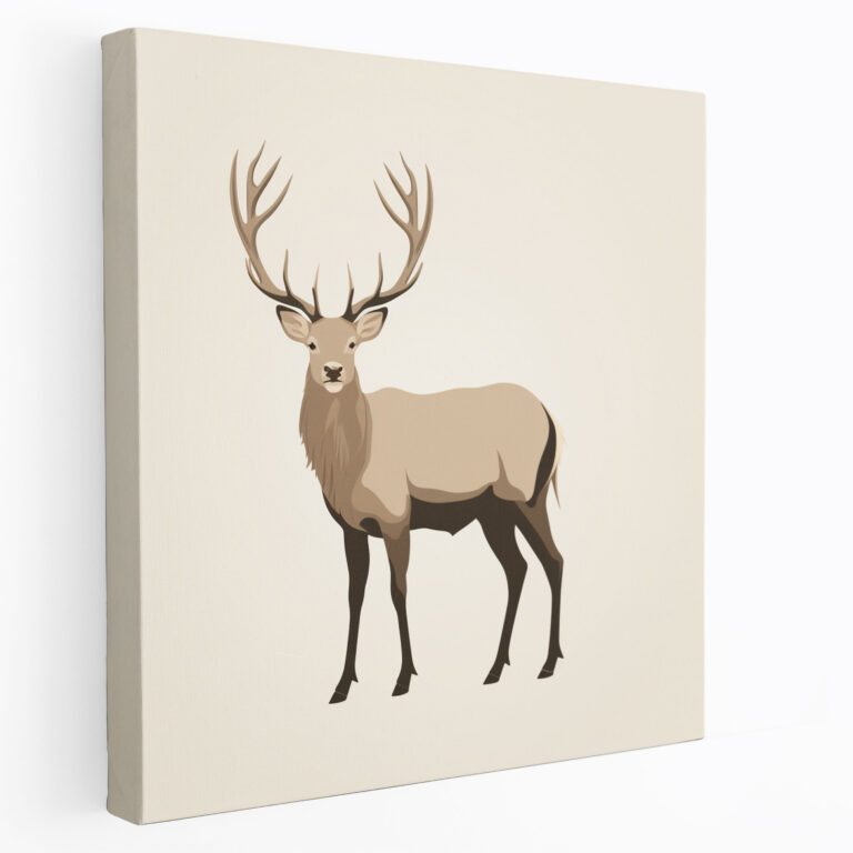 Minimalist Elk Canvas Print - Elk, Elk Canvas Print, Elk Wall Art, Canvas Wall Art