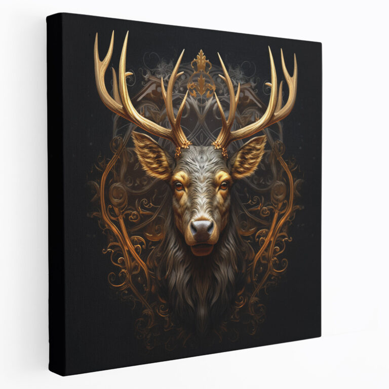 Elk Wall Decoration - Regal Antlers - Elk, Animal Portrait, Canvas Print, Canvas Wall Art