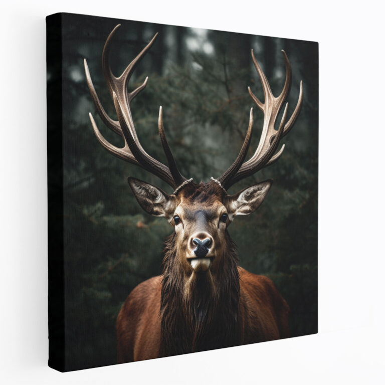 Elk Wall Decoration - Majestic Antlers - Elk, Canvas Wall Art, Elk, Canvas