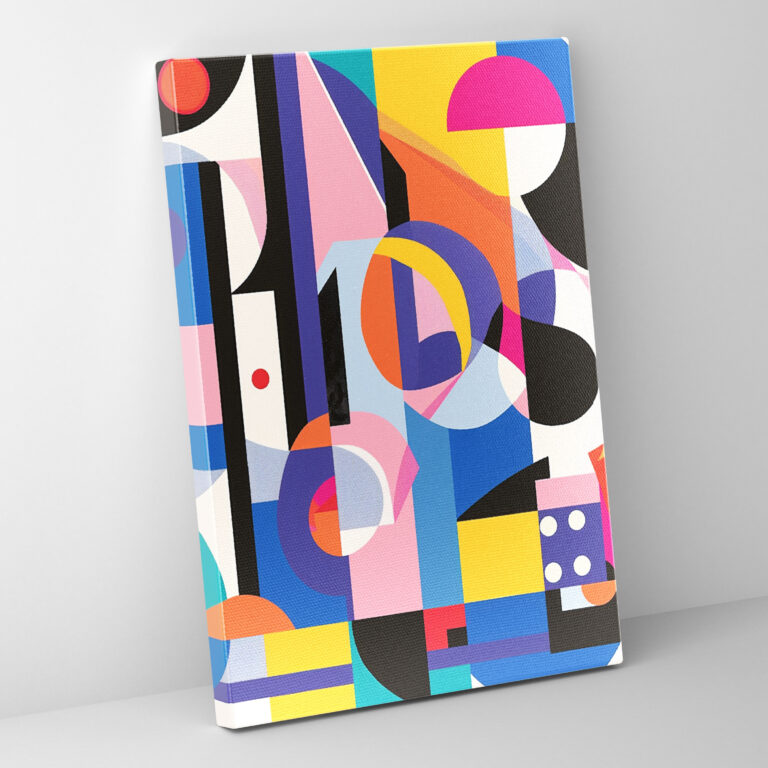 Geometric Fusion Canvas Print - Expressionism, Canvas Wall Art, Home Decoration, Expressionism