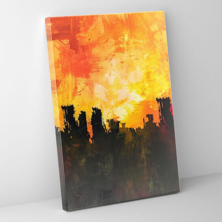 Sunset Serenade Canvas Print - Expressionism, Home Decoration, Canvas Wall Art, Canvas
